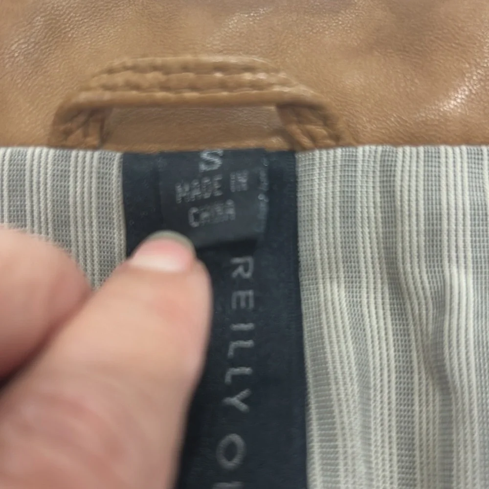 Reilly‎ Olmes Rogue Genuine Tan Leather Blazer/Jacket. Size S